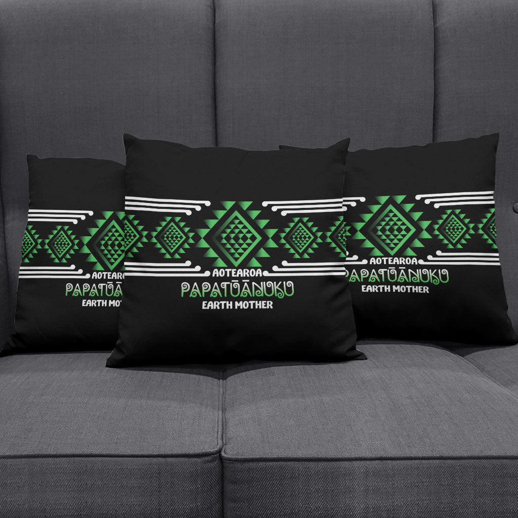Aotearoa Atua Papatuanuku Pillow Cover Maori Earth Mother Taniko Motifs