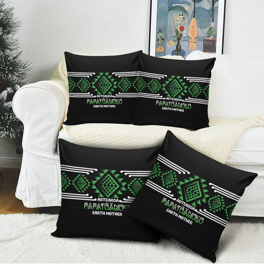 Aotearoa Atua Papatuanuku Pillow Cover Maori Earth Mother Taniko Motifs