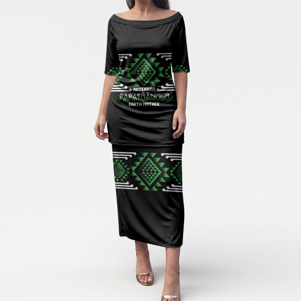 Aotearoa Atua Papatuanuku Personalised Puletasi Maori Earth Mother Taniko Motifs