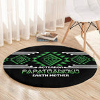 Aotearoa Atua Papatuanuku Round Carpet Maori Earth Mother Taniko Motifs