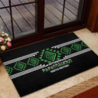 Aotearoa Atua Papatuanuku Rubber Doormat Maori Earth Mother Taniko Motifs