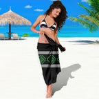 Aotearoa Atua Papatuanuku Sarong Maori Earth Mother Taniko Motifs
