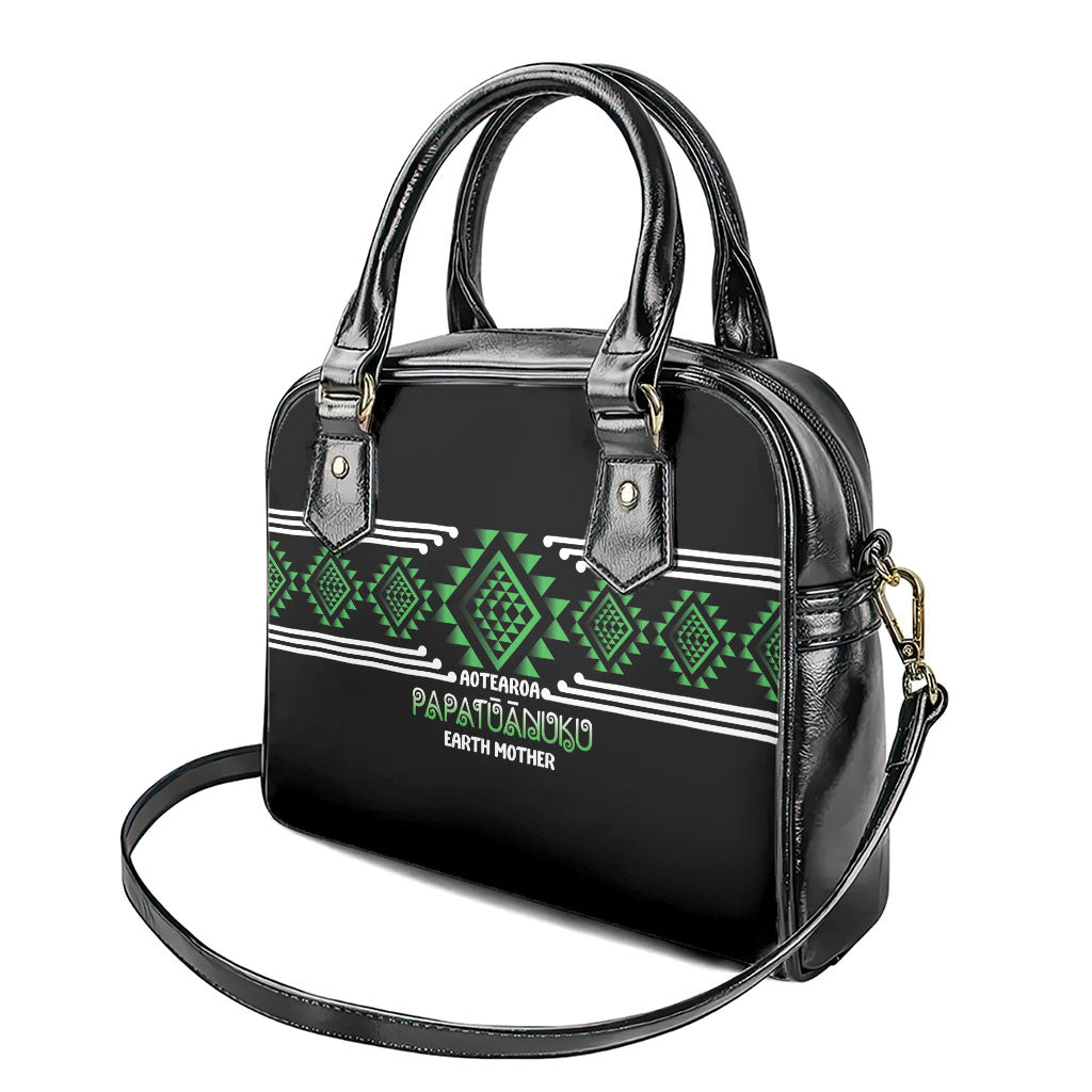 Aotearoa Atua Papatuanuku Shoulder Handbag Maori Earth Mother Taniko Motifs