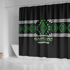 Aotearoa Atua Papatuanuku Shower Curtain Maori Earth Mother Taniko Motifs
