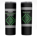 Aotearoa Atua Papatuanuku Personalised Skinny Tumbler Maori Earth Mother Taniko Motifs
