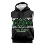 Aotearoa Atua Papatuanuku Personalised Sleeveless Hoodie Maori Earth Mother Taniko Motifs