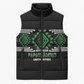 Aotearoa Atua Papatuanuku Personalised Sleeveless Puffer Jacket Maori Earth Mother Taniko Motifs