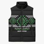 Aotearoa Atua Papatuanuku Personalised Sleeveless Puffer Jacket Maori Earth Mother Taniko Motifs
