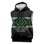 Aotearoa Atua Papatuanuku Personalised Sleeveless Zip Hoodie Maori Earth Mother Taniko Motifs