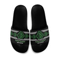Aotearoa Atua Papatuanuku Slide Sandals Maori Earth Mother Taniko Motifs
