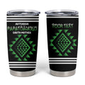 Aotearoa Atua Papatuanuku Personalised Tumbler Cup Maori Earth Mother Taniko Motifs