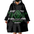 Aotearoa Atua Papatuanuku Personalised Wearable Blanket Hoodie Maori Earth Mother Taniko Motifs