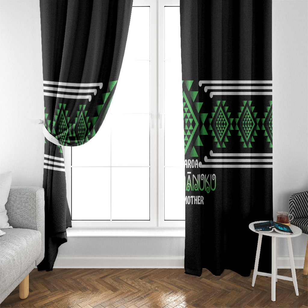 Aotearoa Atua Papatuanuku Window Curtain Maori Earth Mother Taniko Motifs