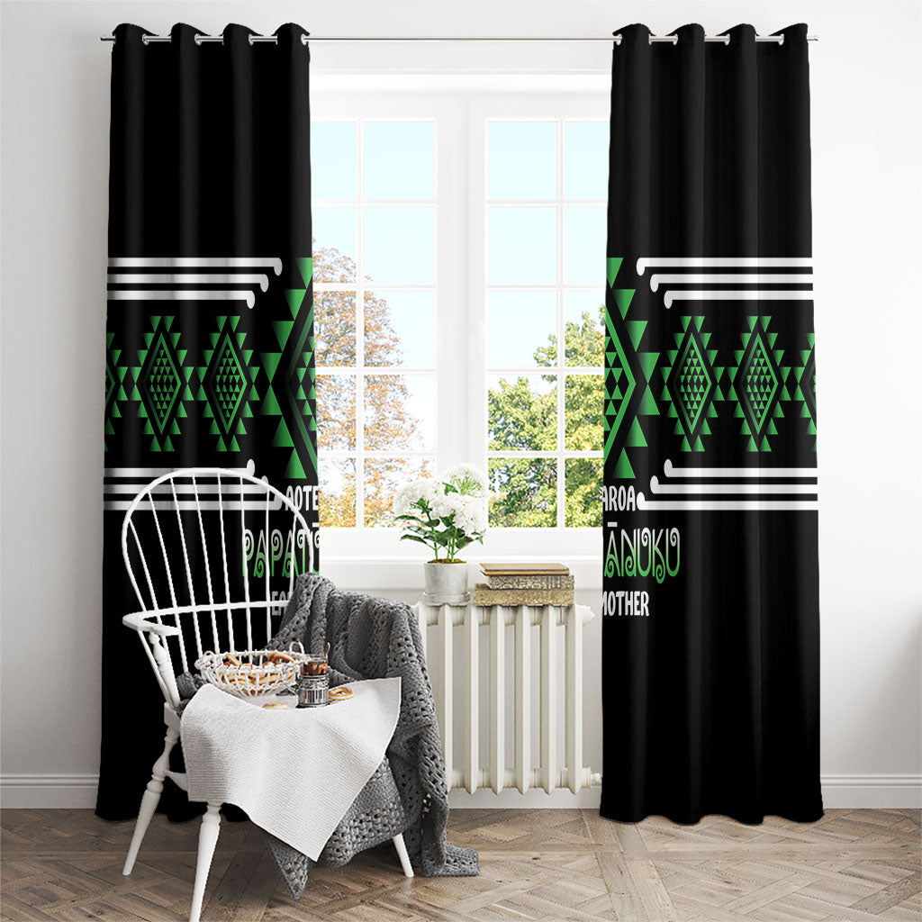 Aotearoa Atua Papatuanuku Window Curtain Maori Earth Mother Taniko Motifs