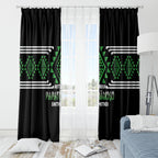 Aotearoa Atua Papatuanuku Window Curtain Maori Earth Mother Taniko Motifs