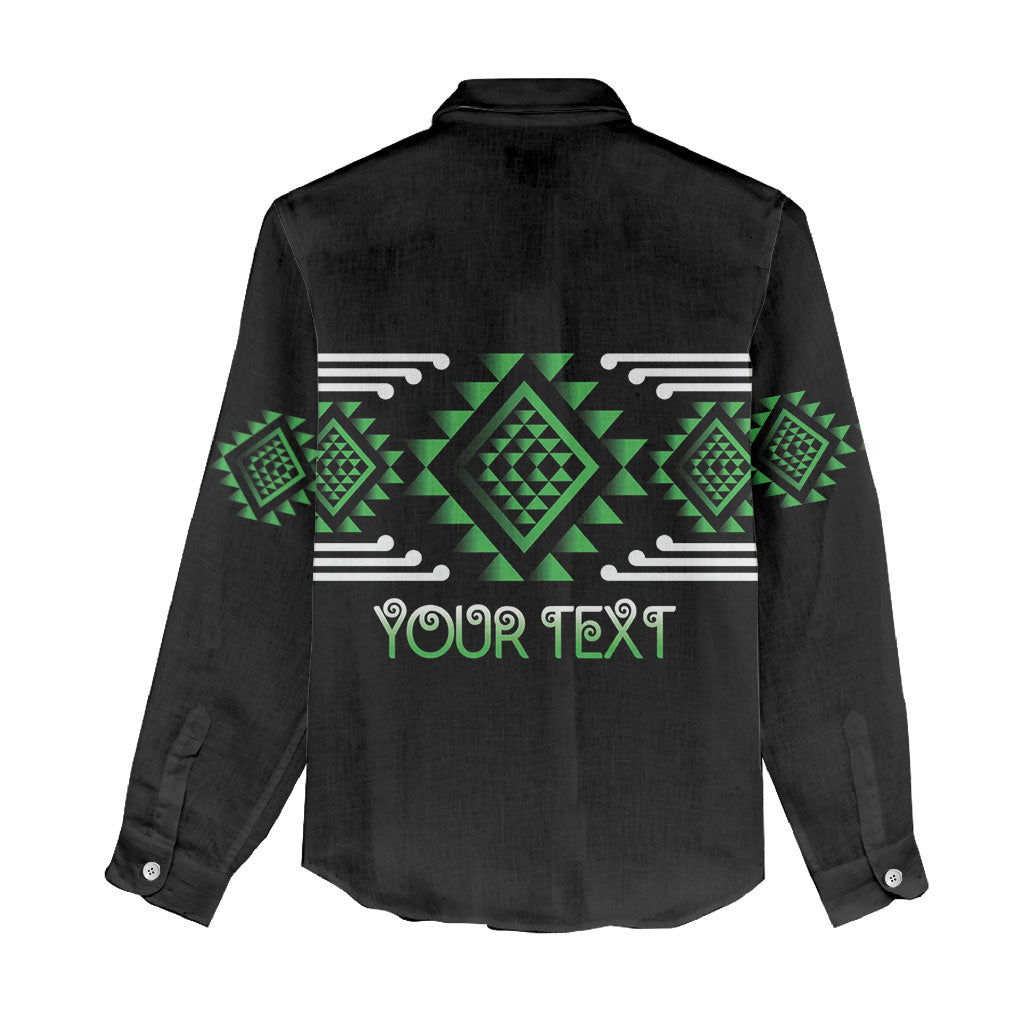 Aotearoa Atua Papatuanuku Personalised Women Casual Shirt Maori Earth Mother Taniko Motifs