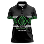 Aotearoa Atua Papatuanuku Personalised Women Polo Shirt Maori Earth Mother Taniko Motifs
