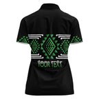 Aotearoa Atua Papatuanuku Personalised Women Polo Shirt Maori Earth Mother Taniko Motifs
