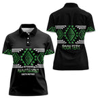 Aotearoa Atua Papatuanuku Personalised Women Polo Shirt Maori Earth Mother Taniko Motifs