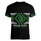 Aotearoa Atua Papatuanuku Personalised Women V-Neck T-Shirt Maori Earth Mother Taniko Motifs
