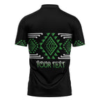 Aotearoa Atua Papatuanuku Personalised Zipper Polo Shirt Maori Earth Mother Taniko Motifs