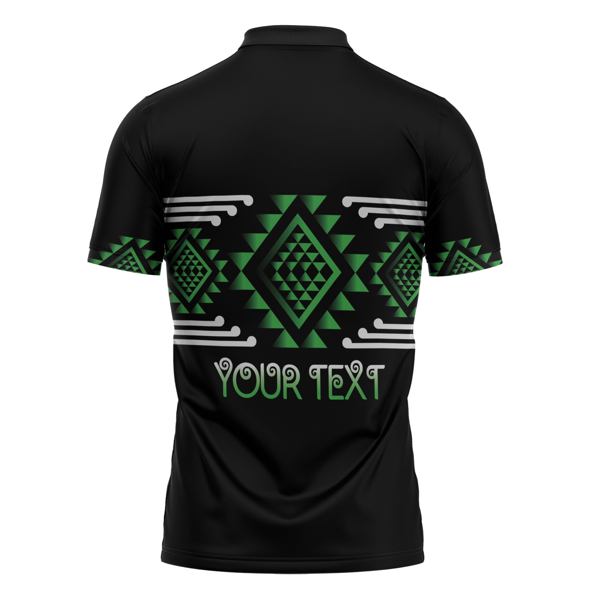 Aotearoa Atua Papatuanuku Personalised Zipper Polo Shirt Maori Earth Mother Taniko Motifs