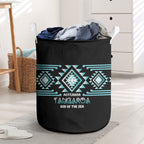 Aotearoa Atua Tangaroa Laundry Basket Maori God Of The Sea Taniko Motifs