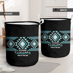 Aotearoa Atua Tangaroa Laundry Basket Maori God Of The Sea Taniko Motifs