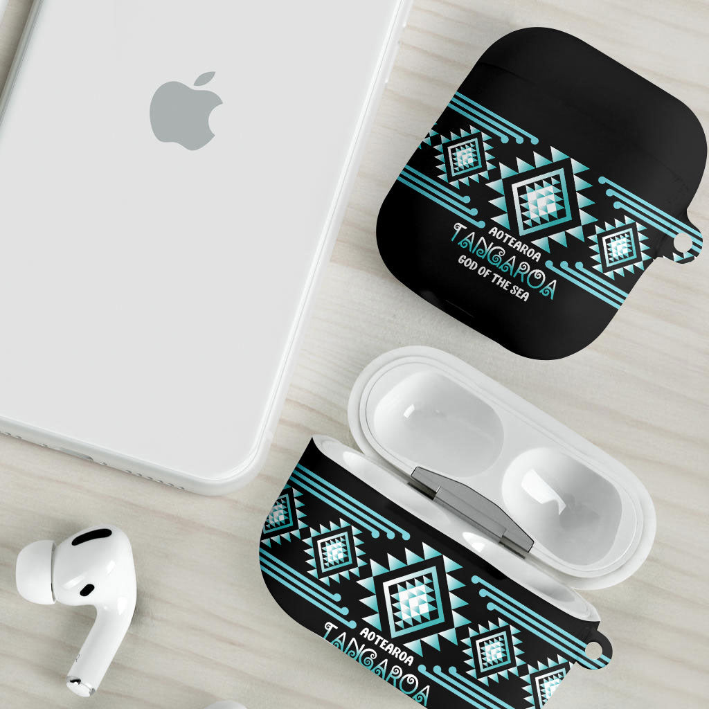 Aotearoa Atua Tangaroa AirPods Case Maori God Of The Sea Taniko Motifs