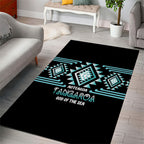Aotearoa Atua Tangaroa Area Rug Maori God Of The Sea Taniko Motifs