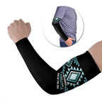 Aotearoa Atua Tangaroa Personalised Arm Sleeves Maori God Of The Sea Taniko Motifs