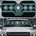 Aotearoa Atua Tangaroa Auto Sun Shade Maori God Of The Sea Taniko Motifs