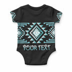 Aotearoa Atua Tangaroa Personalised Baby Onesie Maori God Of The Sea Taniko Motifs