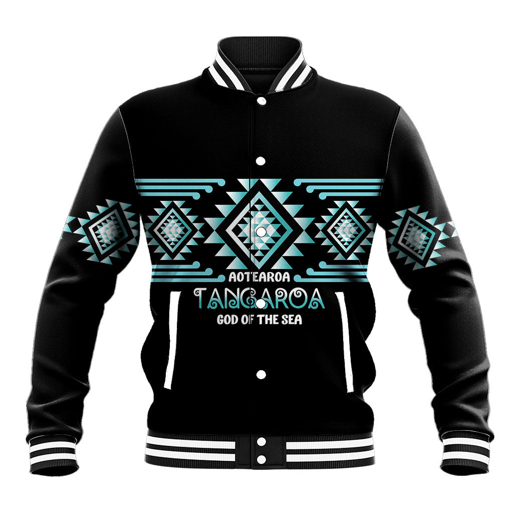 Aotearoa Atua Tangaroa Personalised Baseball Jacket Maori God Of The Sea Taniko Motifs