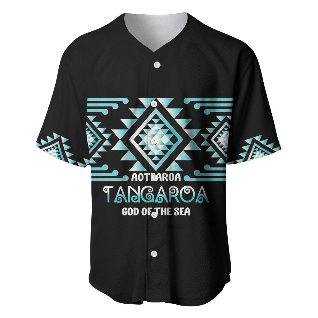 Aotearoa Atua Tangaroa Personalised Baseball Jersey Maori God Of The Sea Taniko Motifs