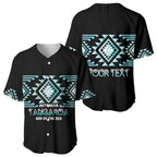 Aotearoa Atua Tangaroa Personalised Baseball Jersey Maori God Of The Sea Taniko Motifs