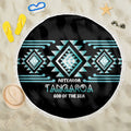 Aotearoa Atua Tangaroa Beach Blanket Maori God Of The Sea Taniko Motifs