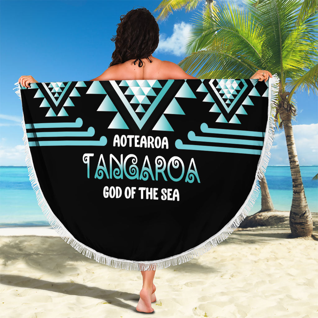 Aotearoa Atua Tangaroa Beach Blanket Maori God Of The Sea Taniko Motifs