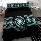 Aotearoa Atua Tangaroa Bedding Set Maori God Of The Sea Taniko Motifs