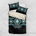 Aotearoa Atua Tangaroa Bedding Set Maori God Of The Sea Taniko Motifs