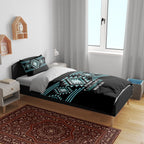 Aotearoa Atua Tangaroa Bedding Set Maori God Of The Sea Taniko Motifs