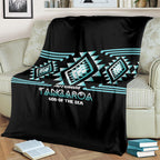 Aotearoa Atua Tangaroa Blanket Maori God Of The Sea Taniko Motifs