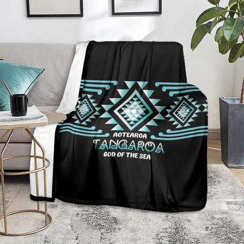 Aotearoa Atua Tangaroa Blanket Maori God Of The Sea Taniko Motifs