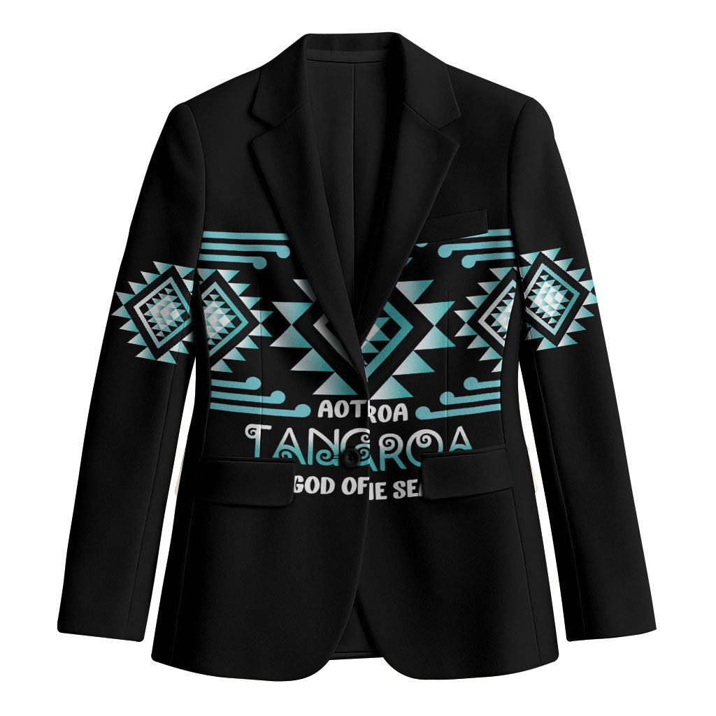 Aotearoa Atua Tangaroa Personalised Blazer Maori God Of The Sea Taniko Motifs