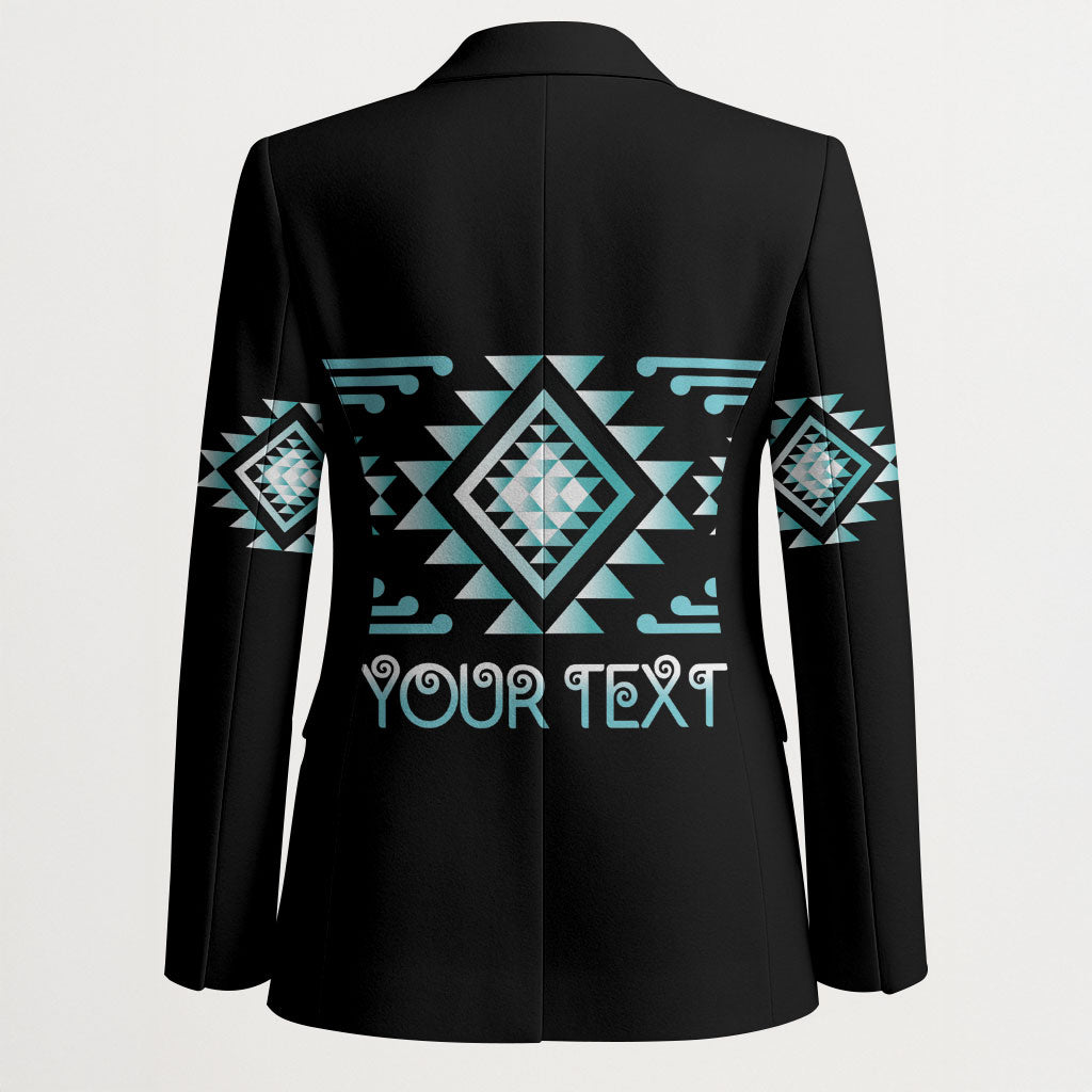 Aotearoa Atua Tangaroa Personalised Blazer Maori God Of The Sea Taniko Motifs