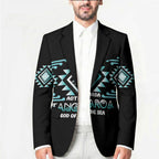 Aotearoa Atua Tangaroa Personalised Blazer Maori God Of The Sea Taniko Motifs
