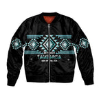 Aotearoa Atua Tangaroa Personalised Bomber Jacket Maori God Of The Sea Taniko Motifs