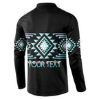 Aotearoa Atua Tangaroa Personalised Button Sweatshirt Maori God Of The Sea Taniko Motifs