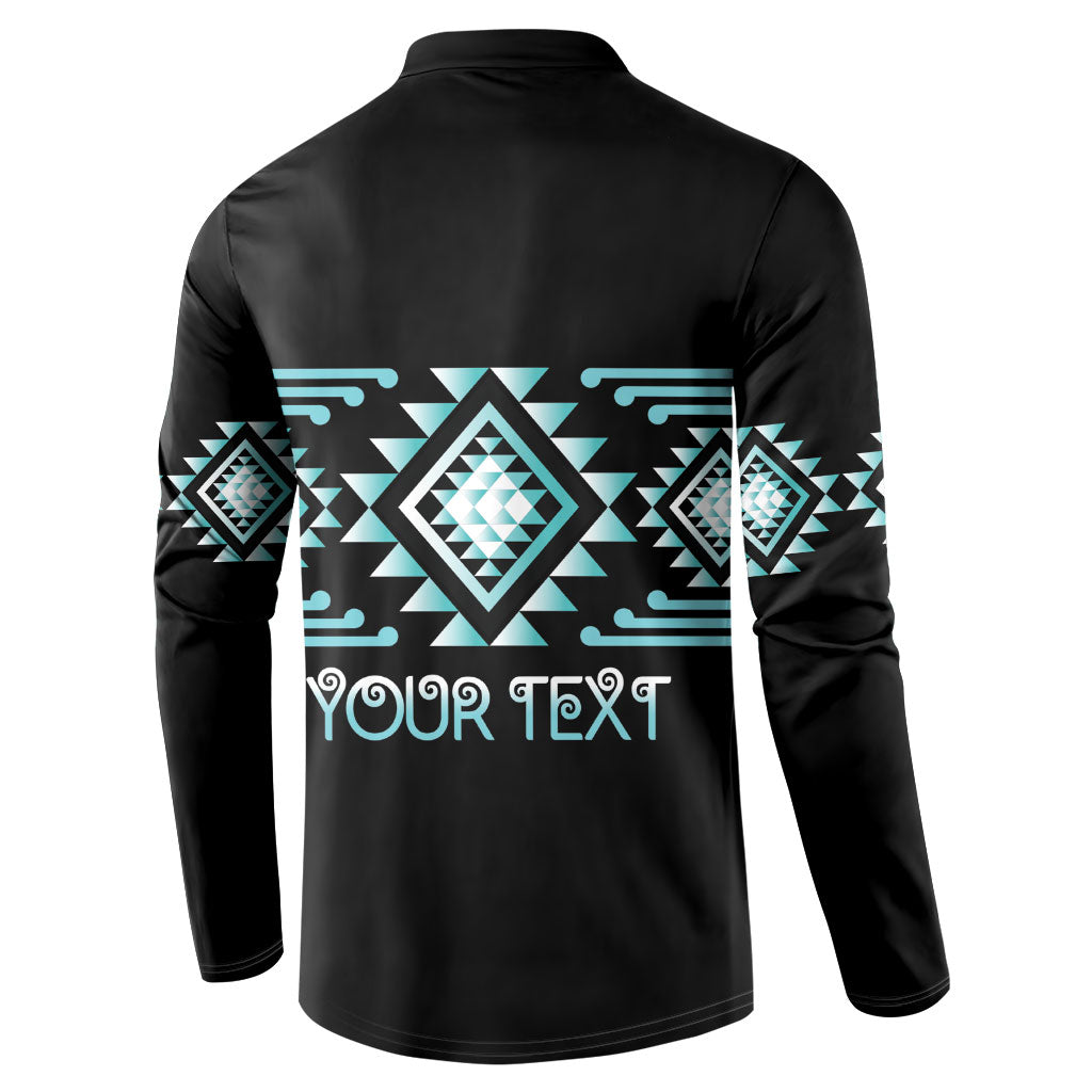 Aotearoa Atua Tangaroa Personalised Button Sweatshirt Maori God Of The Sea Taniko Motifs