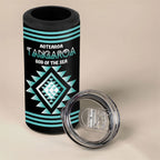 Aotearoa Atua Tangaroa Personalised 4 in 1 Can Cooler Tumbler Maori God Of The Sea Taniko Motifs